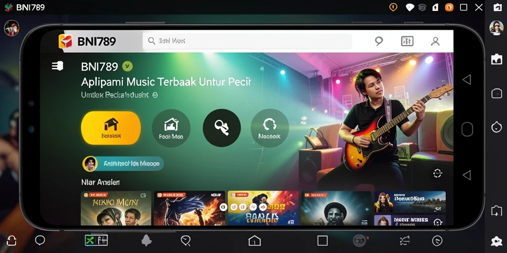 Tampilan gameplay <strong>BNI789</strong> dengan fitur musik interaktif.
