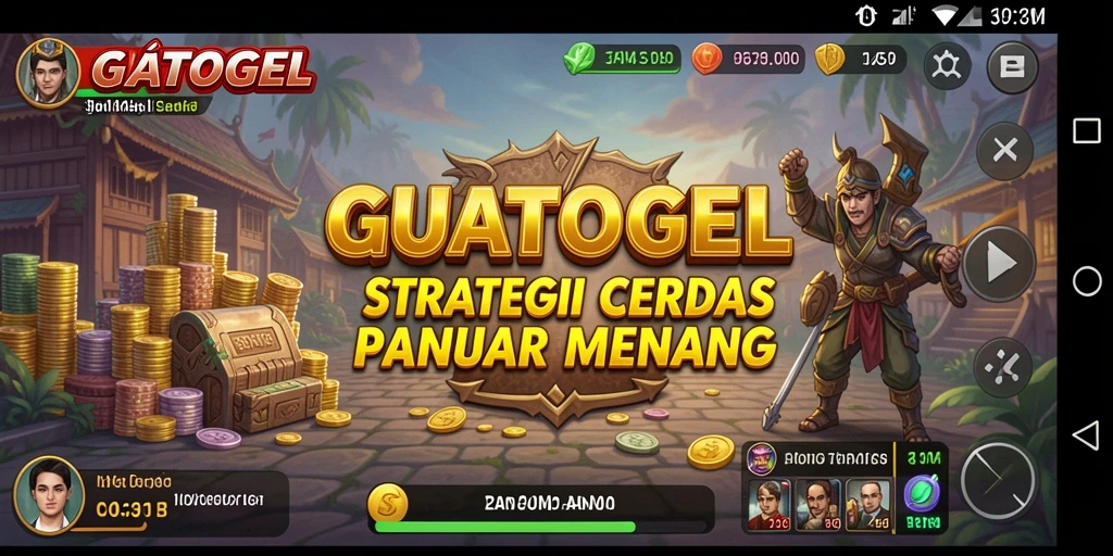Tampilan permainan strategis yang menegangkan dalam GUATOGEL.