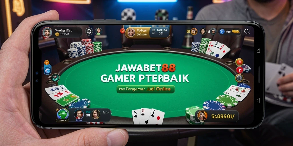 Tampilan gameplay poker yang seru dan mendebarkan di JAWABET88.