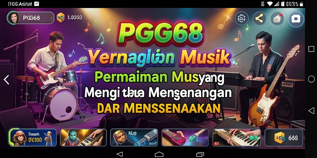 Tampilan gameplay PGG68 yang menyenangkan dan interaktif bagi para pecinta musik.