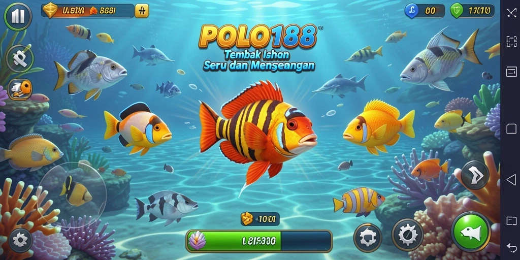 Tangkapan layar gameplay seru POLO188 dengan aksi tembak ikan.