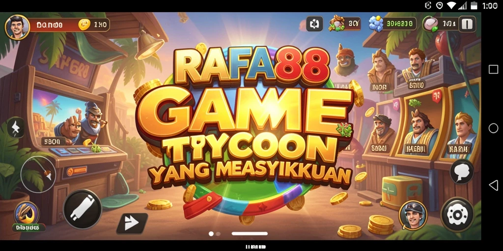 Tampilan gameplay seru RAFA88 dengan elemen Tycoon yang menarik.