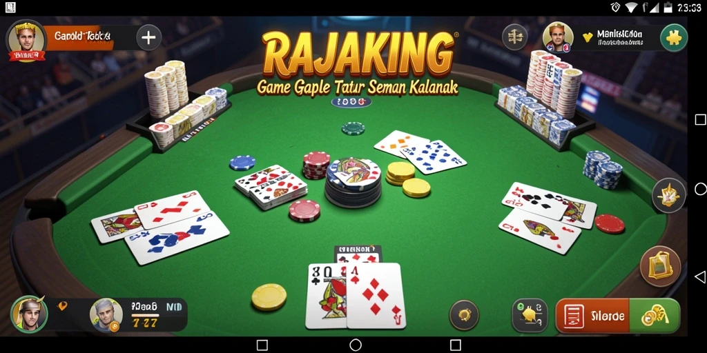 Tampilan gameplay seru dari RAJAKING dalam permainan Gaple.