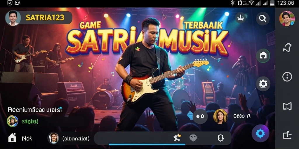 Tampilan menarik dari gameplay SATRIA123 dengan berbagai genre musik.